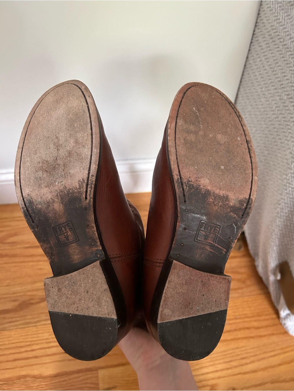 Frye Melissa Button Leather Brown Tall Boots - Picture 6 of 11